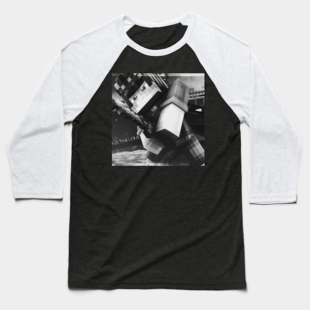 Black And White Offline Baseball T-Shirt by __offline__